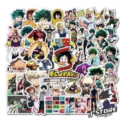Set De 50 Pegotines Stickers De My Hero Academia Anime Manga