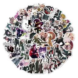 Set De 50 Pegotines Stickers De Danganronpa Anime Manga