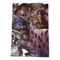 Set De 8 Posters Shingeki No Kyojin Cada Poster Mide 42x29cm